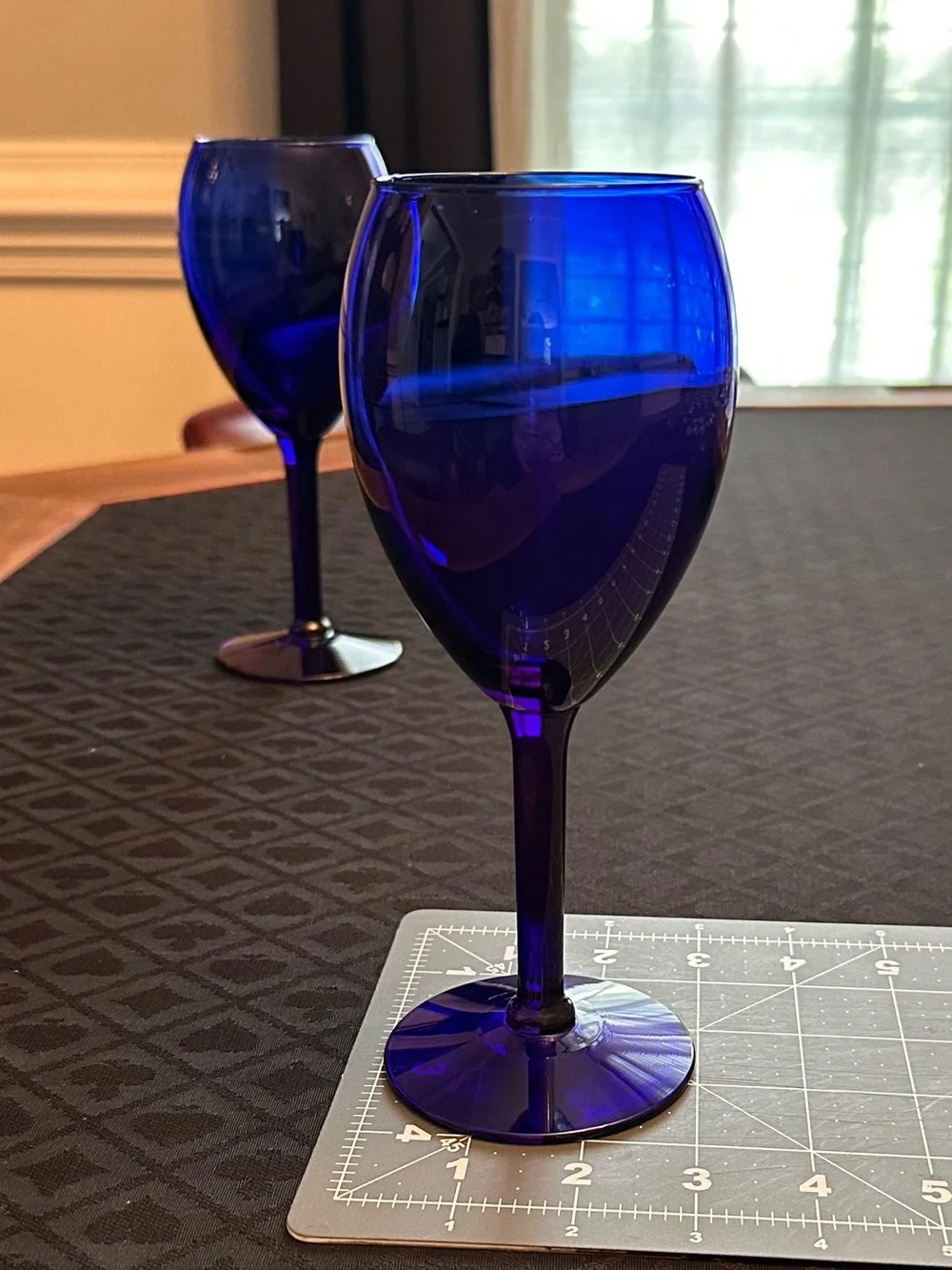 Vintage Cobalt Blue Wine Glasses 8